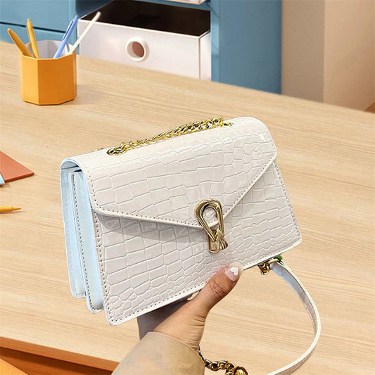 Stylish Women s Crocodile Pattern Leather Crossbody Bag for Chic Vacation and Shopping Adventures in the City