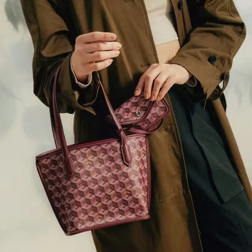 Christy NG Mini Tote Women's Bag Fashionable Versatile Shopping Basket Handbag Single Shoulder Bag Fresh Sweet Style PU Material